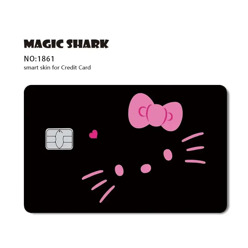 2025 New Arrival Cute Hello Kitty Frog Matte Front Side PVC Sticker Skin Film Cover for Debit Credit Card