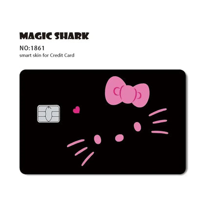 2025 New Arrival Cute Hello Kitty Frog Matte Front Side PVC Sticker Skin Film Cover for Debit Credit Card