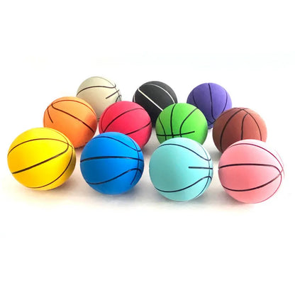 6cm Ultra-high Elastic Mini Rubber Small Basketball Decompression Hollow Elastic Ball Children's Toy MINI Basketball Gift