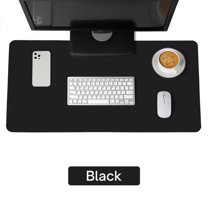 Premium PU Leather Desk Mat Waterproof Office Keyboard Protector with Non-Slip Gaming Mouse Pad Area, Large Workstation Surface