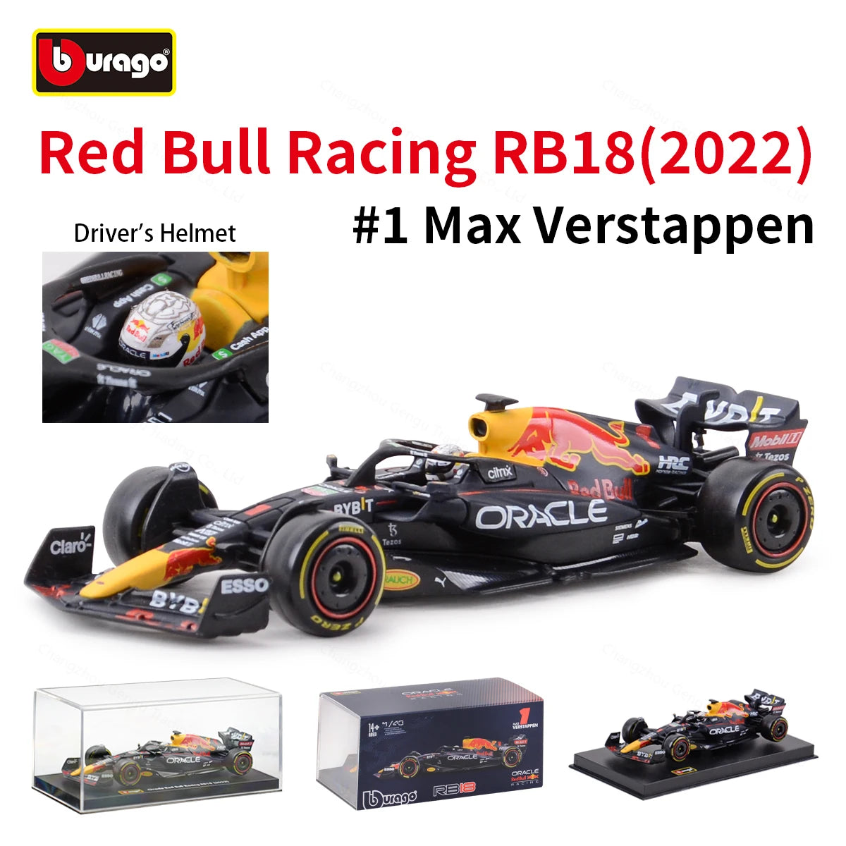 Bburago 1:43 2022 RedBull RB18 #1 #11 Static Die Cast Vehicles Collectible Model Formula Racing Car Toys