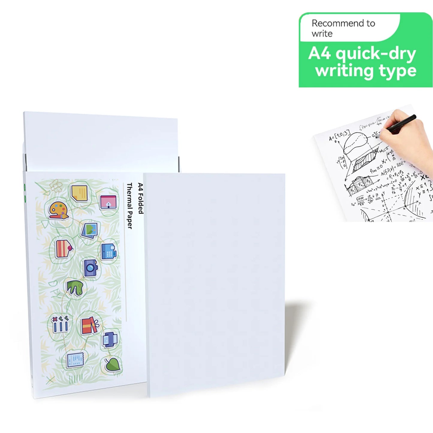 6 Rolls A4 Quick-dry Thermal Paper for mini printer thicker brighter and the font is clearer to make the printing quality better