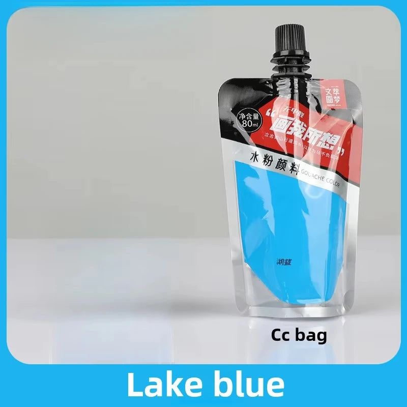 Gouache Pigment Pack Gouache Refill Jelly Pigment Art Students Special Beginners Children's Non-Toxic Super Gouache 80ml