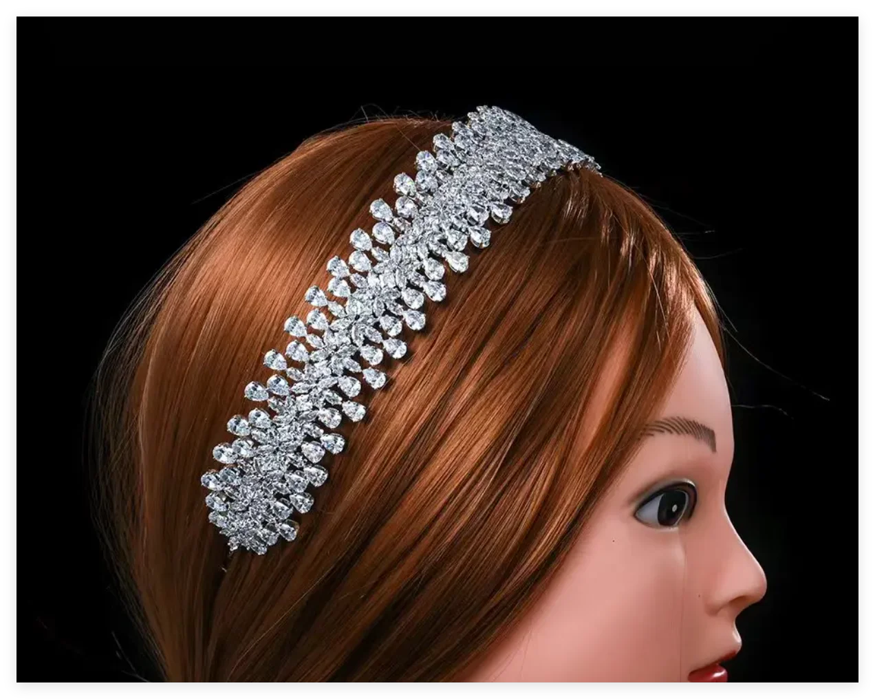 Luxury Bridal Headband Wedding Hair Accessories Cubic Zirconia Bride Headdress Tiaras Crowns For Women Diadem Jewelry Headwear