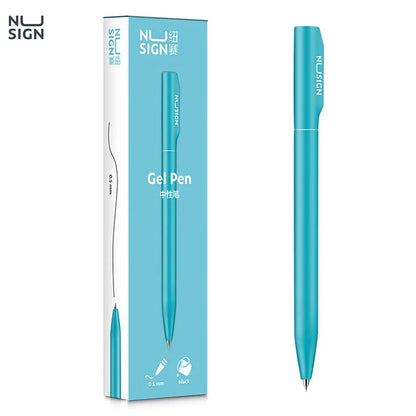 NUSIGN 0.5MM Frosted Neutral Gel Pen Turning Core Black Signature Pen Writing Stationery Students Office Supplies