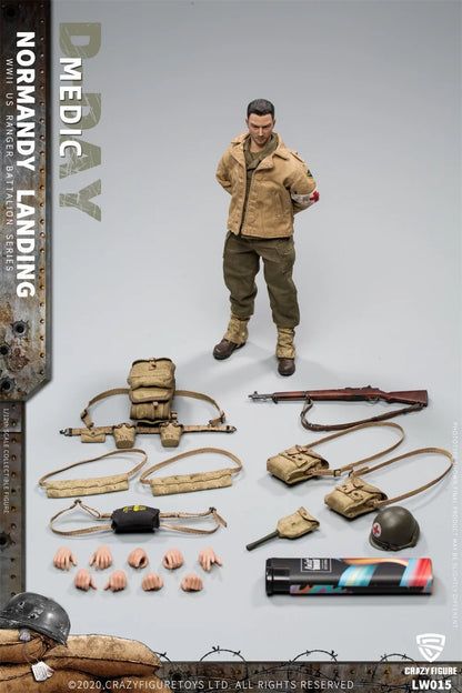 CFTOYS LW011-LW018 1/12 Men Soldier Normandy Landing US Rangers Rifleman Technical Sergeant Rangers Captain Sniper 6" Model Toys