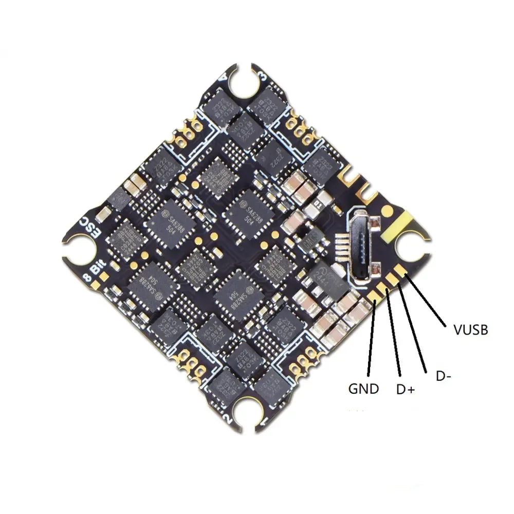 JHEMCU GHF435AIO V2 20A Flight Controller 2-4S with OSD Baro Blackbox Built-in ELRS 2.4G Receiver for RC FPV Freestyle Drone