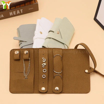 Lightweight Jewelry Organizer Roll Waterproof Foldable Travel Storage Bag for Women Girls Necklaces Rings Earrings Bracelet