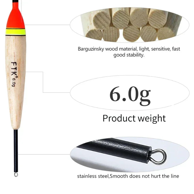2g-5g Fishing Float Set 5pcs Barguzinsky Professional Vertical Buoy Accessories Fishing Float Pesca