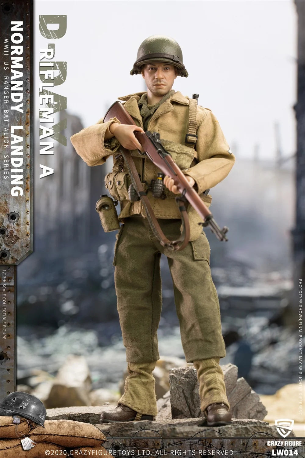 CFTOYS LW011-LW018 1/12 Men Soldier Normandy Landing US Rangers Rifleman Technical Sergeant Rangers Captain Sniper 6" Model Toys