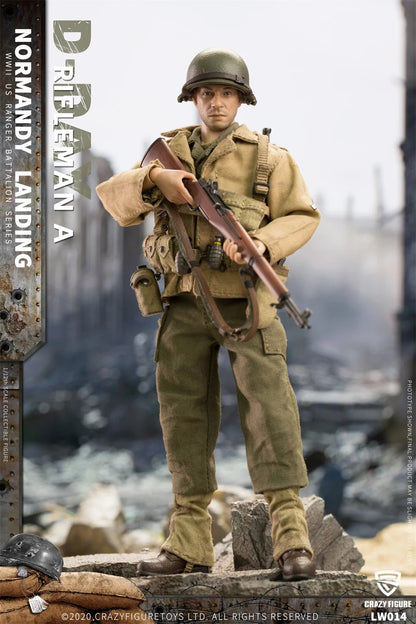 CFTOYS LW011-LW018 1/12 Men Soldier Normandy Landing US Rangers Rifleman Technical Sergeant Rangers Captain Sniper 6" Model Toys
