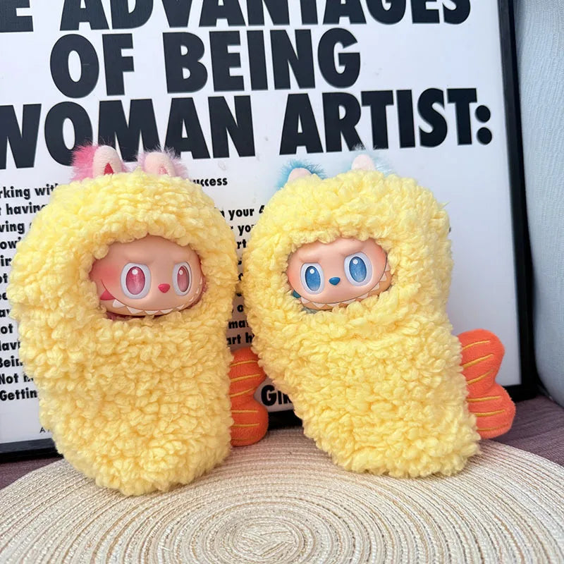 15/17cm Labubu Fried Shrimp Tempura Cosplay Doll Clothing Set Replacement Decoration Accessories Suitable for Ropa Labubu V3