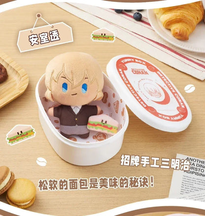 Detective Conan Cafe Plush Toys Bento Pendant Anime Peripheral Figure Collectible Model Dolls Toy Kawaii Children Birthday Gift