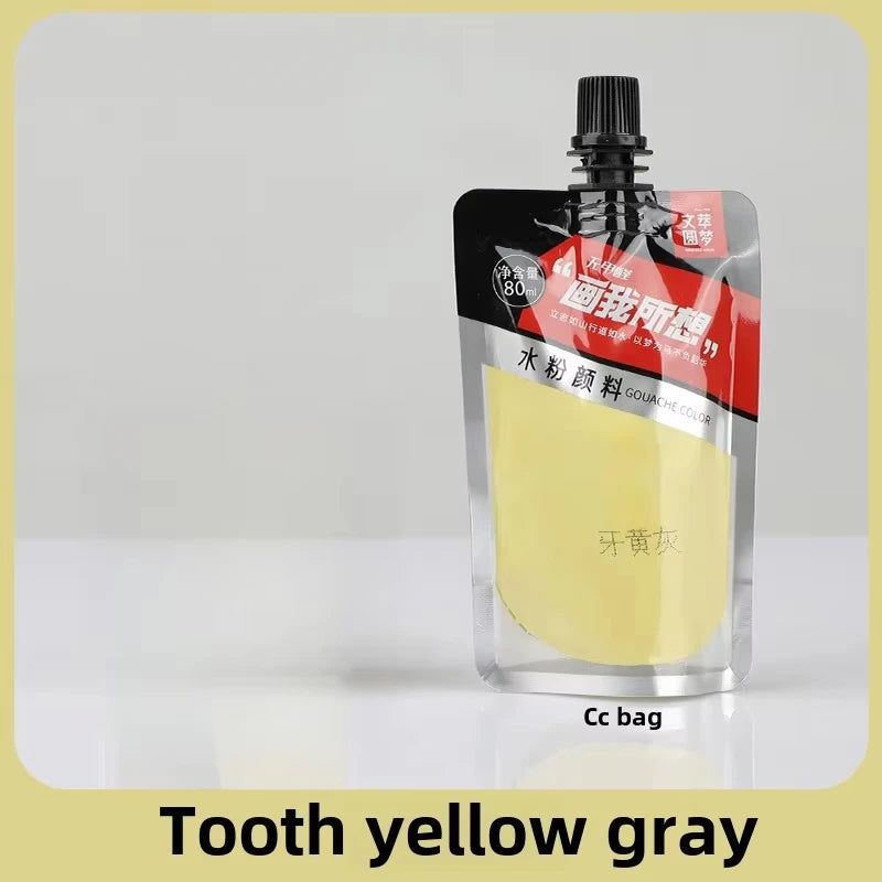 Gouache Pigment Pack Gouache Refill Jelly Pigment Art Students Special Beginners Children's Non-Toxic Super Gouache 80ml