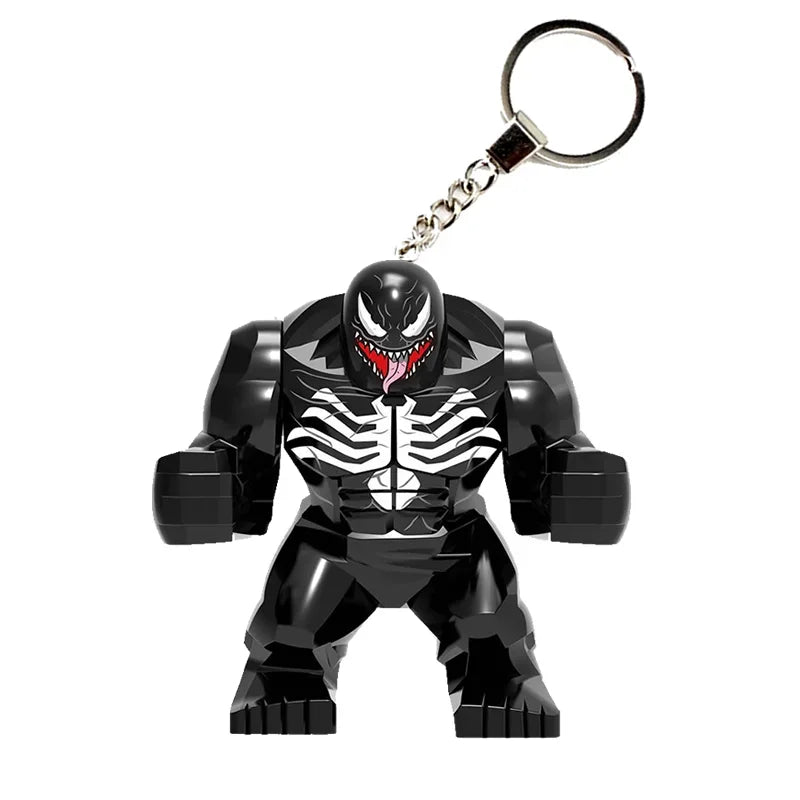 Marvel Creative Personalized Cartoon Keychain Iron Man Hulk Hawkeye Venom Thanos New Car Keychain Backpack Pendant Festival Gift