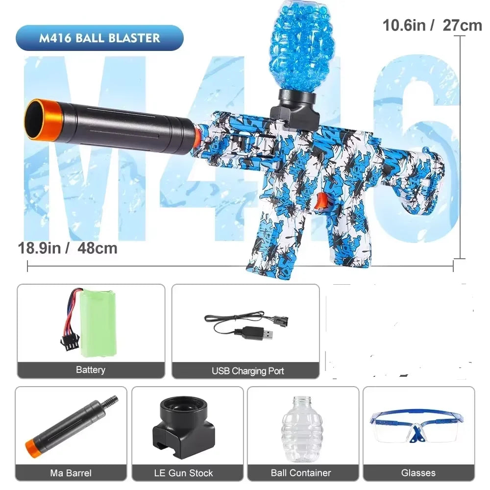M416 Electric Blaster Gun Toys, Rechargeable Automatic Outdoor Toys for Team Family Activities, Perfect Gift(Bullets Excluded)
