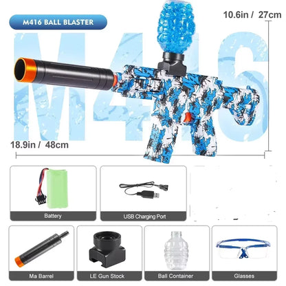 M416 Electric Blaster Gun Toys, Rechargeable Automatic Outdoor Toys for Team Family Activities, Perfect Gift(Bullets Excluded)