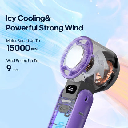 XIAOMI 3600mAh Portable Air Cooling Turbo Fan 100 Wind Speeds Adjustable Outdoor Foldable Student Handheld Fan with Lanyard