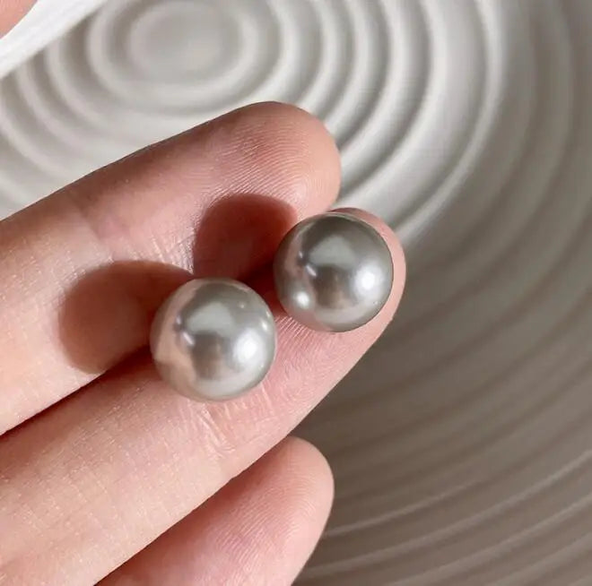 Grey Pearl Necklace for Women's Luxury Collar Chain Simple Neckchain Fashion Jewelry