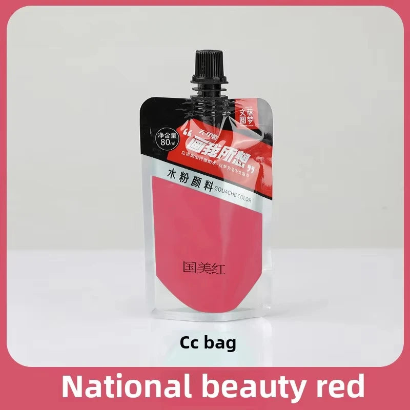 Gouache Pigment Pack Gouache Refill Jelly Pigment Art Students Special Beginners Children's Non-Toxic Super Gouache 80ml