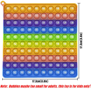Multicolor 1-200 Counting Numbers Learning Fidget Toys, Parent Child Interactive Educational Math Games, Quick Push Game