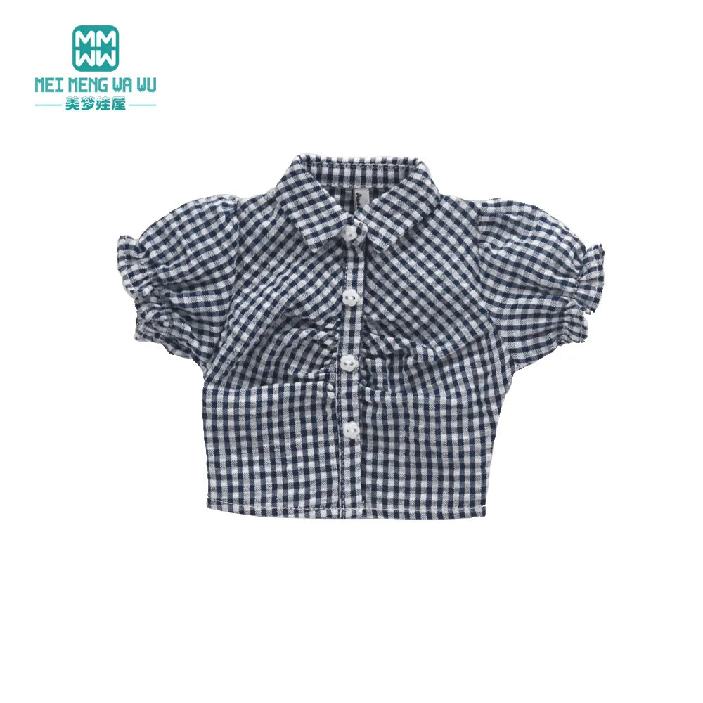 BJD 43-60cm 1/3 1/4 Doll Clothes Joint smart Doll Stylish Plaid Shirt Accessories Girl Gift