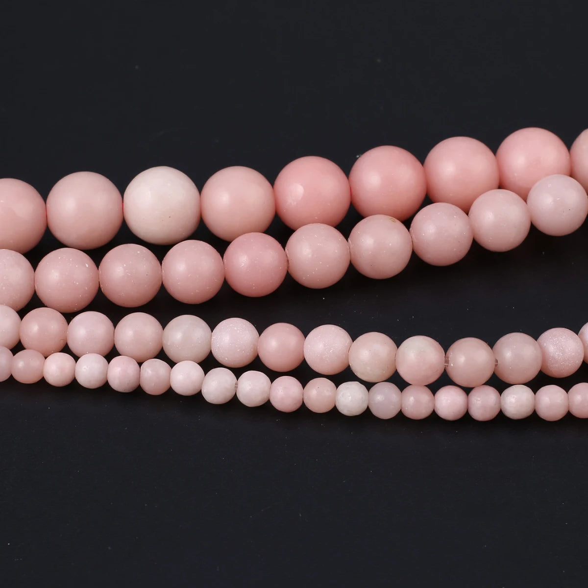 Natural Genuine Pink Opal Stone Beads Round Loose Spacer Beads for Jewelry Making DIY Bracelet Charms Accessories 4/6/8/10mm