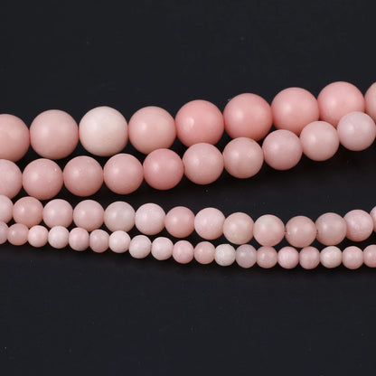 Natural Genuine Pink Opal Stone Beads Round Loose Spacer Beads for Jewelry Making DIY Bracelet Charms Accessories 4/6/8/10mm