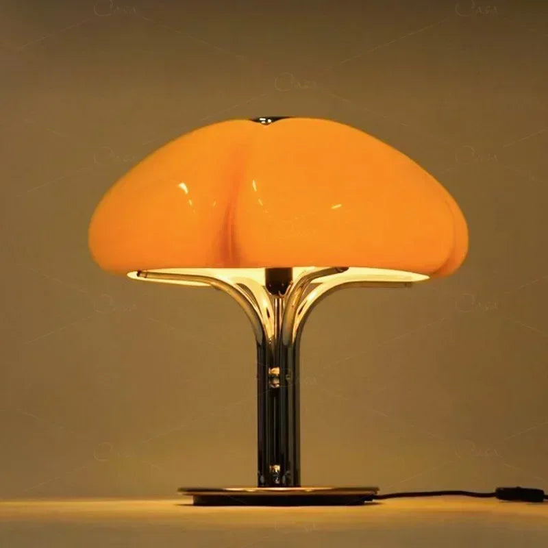 Mid century modern table lamps Creative mushroom table lamp Bedroom orange Bauhaus Light Retro Designer bedside reading lamps