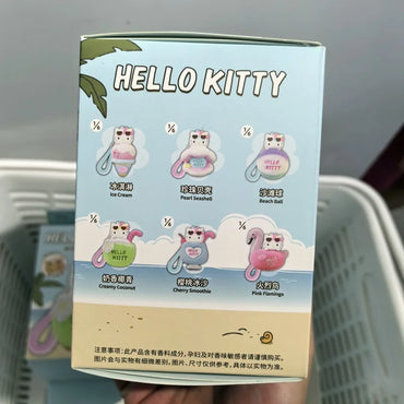 Sanrio Hellokitty Summer Black Skin Series Blind Box Sun-Sensitive Color-Changing Aroma Charm Pendant Trendy Toy Gift