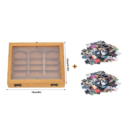 Creative Anti-Anxiety Bookshelf Miniature Wood Book Match Boxes Shaking Bookshelf Sensory Toys Home  Desktop Ornament