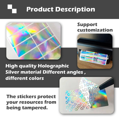 Custom Print Tamper Proof Warranty VOID Label Stickers hologram Adhesive Label Original Security label Customizable content