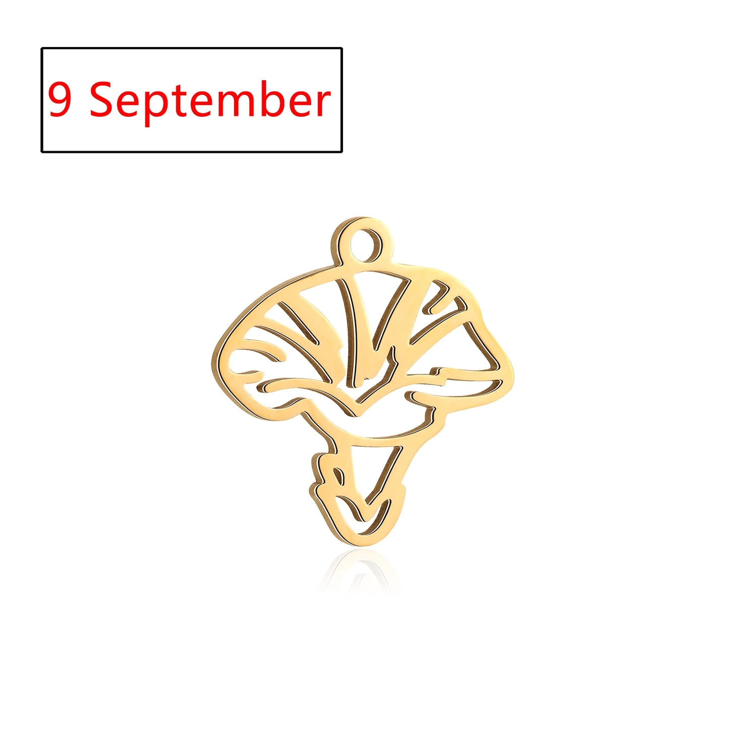 5Pcs Stainless Steel Birth Month Flower Charms Birthday Flower Dangles Plant Floral Pendant DIY Necklace Earrings Jewelry Making