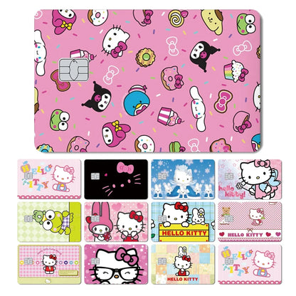 2025 New Arrival Cute Hello Kitty Frog Matte Front Side PVC Sticker Skin Film Cover for Debit Credit Card