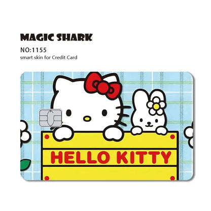 2025 New Arrival Cute Hello Kitty Frog Matte Front Side PVC Sticker Skin Film Cover for Debit Credit Card