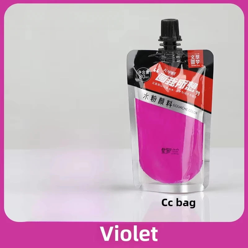 Gouache Pigment Pack Gouache Refill Jelly Pigment Art Students Special Beginners Children's Non-Toxic Super Gouache 80ml