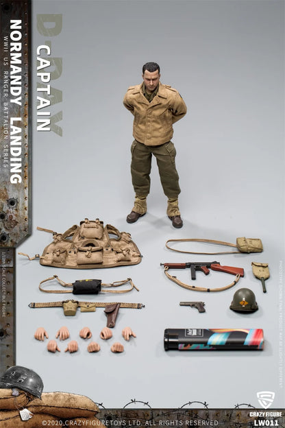 CFTOYS LW011-LW018 1/12 Men Soldier Normandy Landing US Rangers Rifleman Technical Sergeant Rangers Captain Sniper 6" Model Toys
