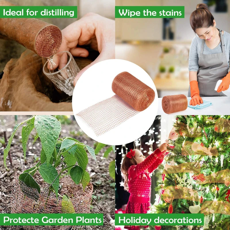 Anti-Snail Copper Wire Mesh Copper Wire Net Signal Shielding Net Wire Pest & Rodent Net Copper Mesh Decor Garden Net