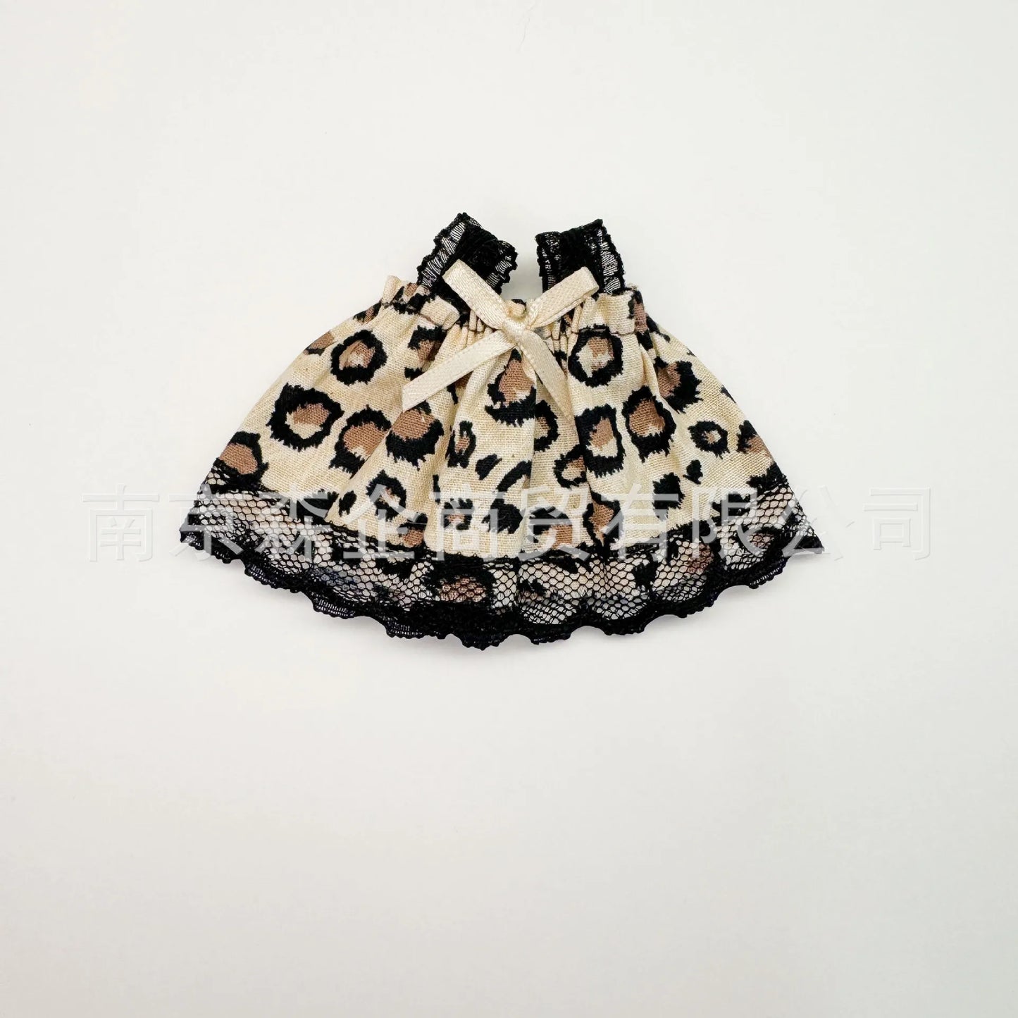 Mini Doll Clothes Outfit Accessories for 15-17cm Labubu Handmade Leopard Print Suspender Skirt Clothing