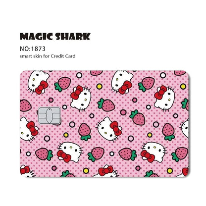 2025 New Arrival Cute Hello Kitty Frog Matte Front Side PVC Sticker Skin Film Cover for Debit Credit Card