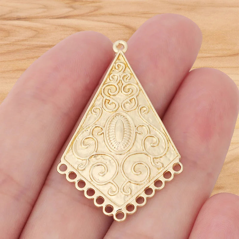 10 Pieces Tibetan Silver Bohemia Boho Water Drop Chandelier Multi Strand Connector Charms Pendants for Earrings Jewellery Making