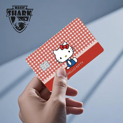 2025 New Arrival Cute Hello Kitty Frog Matte Front Side PVC Sticker Skin Film Cover for Debit Credit Card
