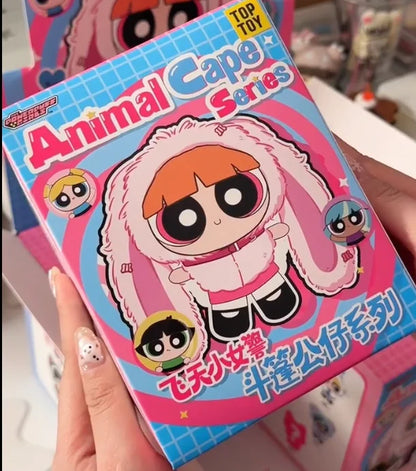 The Powerpuff Girls Cloak Doll Series Blind Box Toy Pendant Doll Anime Cartoon Peripheral Desktop Decor Children Birthday Gifts