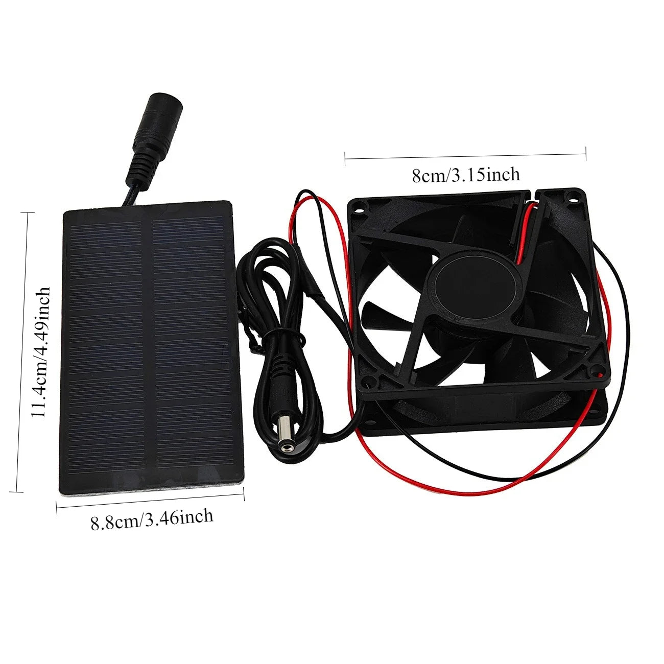 EESBAO Mini Solar Exhaust Fan Chicken Coop / Kennel and Utility Room Automatic Temperature Control Low Noise Green Energy Saving