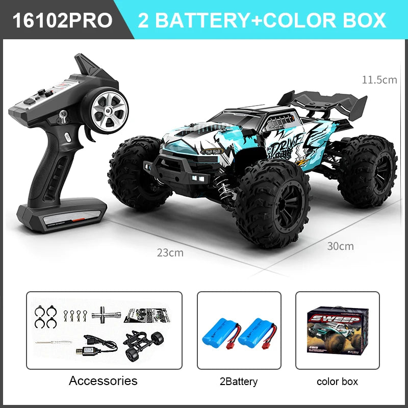 New High Speed RC Car 4WD Off Road Vehicle 70KM/H Brushless Motor Professional Drift Truck for Kids Remote Control Toys