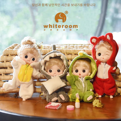 Kawaii Pocket Mini BJD Doll 10Cm Ob11 Dolls Clothes Outfit Dress Surprise 1/12 Baby Bjd Dolls Figure Toys Accesso for Girls Gift
