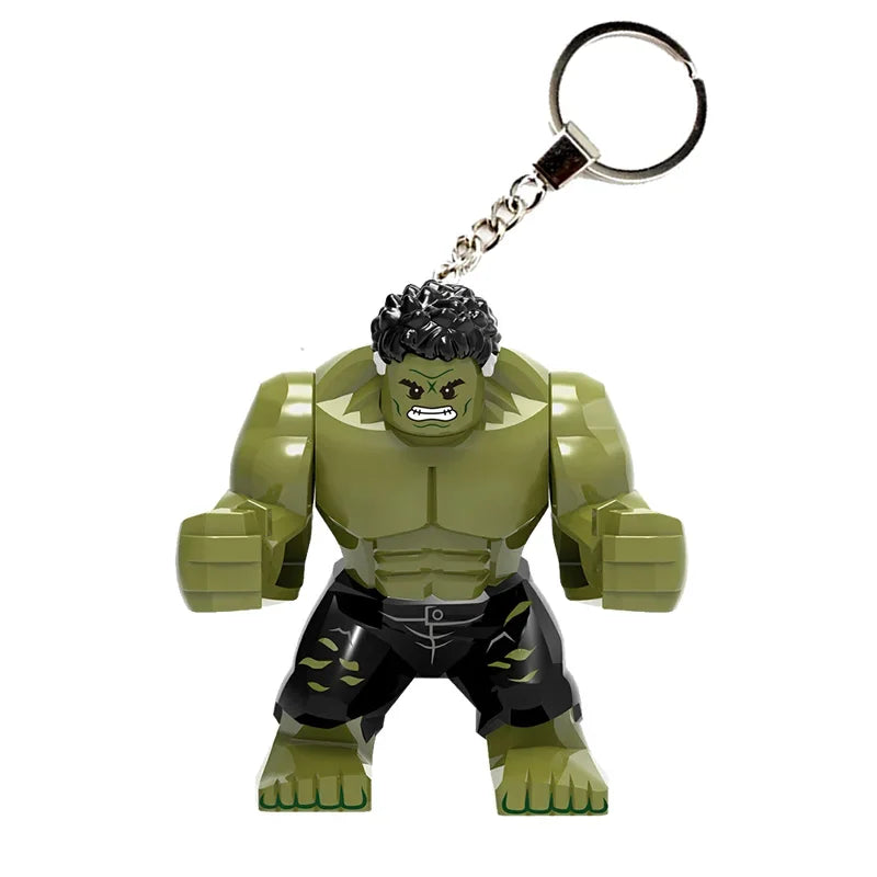 Marvel Creative Personalized Cartoon Keychain Iron Man Hulk Hawkeye Venom Thanos New Car Keychain Backpack Pendant Festival Gift