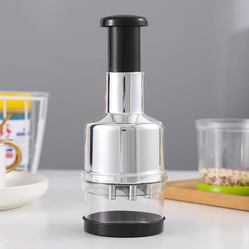 Stainless Steel Hand-Pressing Vegetable Chopper Pat Knife Home Multifunctional Ginger Onion Garlic Chopper Kitchen Supplies