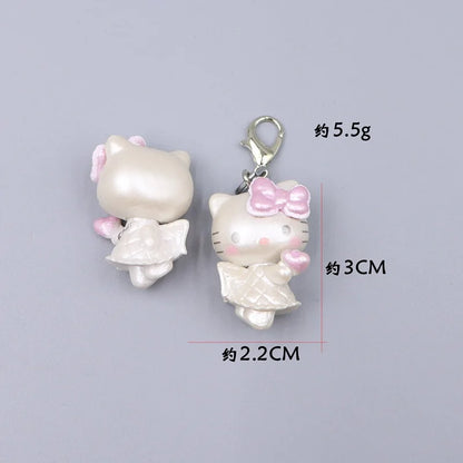Kawaii Hello Kitty Toy Cute Anime Cat Keychain Backpack Phone Case Decoration Cartoon Festival Gift Women Accessories Wholesale