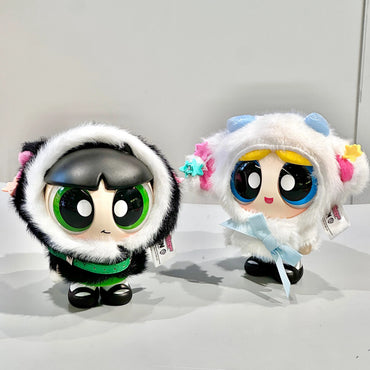 The Powerpuff Girls Cloak Doll Series Blind Box Toy Pendant Doll Anime Cartoon Peripheral Desktop Decor Children Birthday Gifts